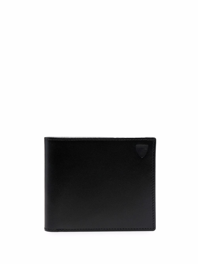 Aspinal Of London Bi-fold Leather Wallet In Black