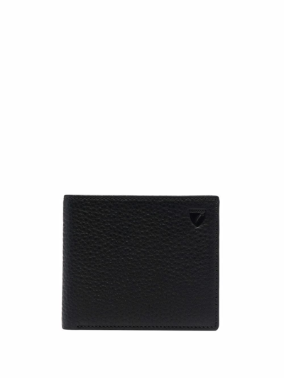Aspinal Of London Bi-fold Leather Wallet In Black