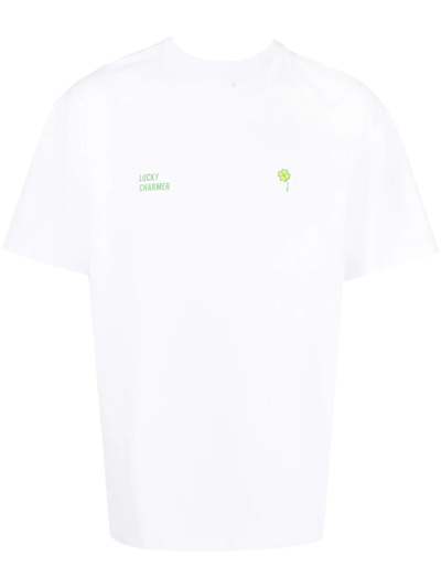 Off Duty Come Closer Cotton T-shirt In White