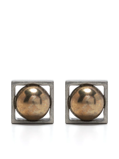 Ports 1961 Two-tone Stud Earrings In Gold
