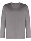 Zimmerli Long-sleeve Cotton T-shirt In Grey