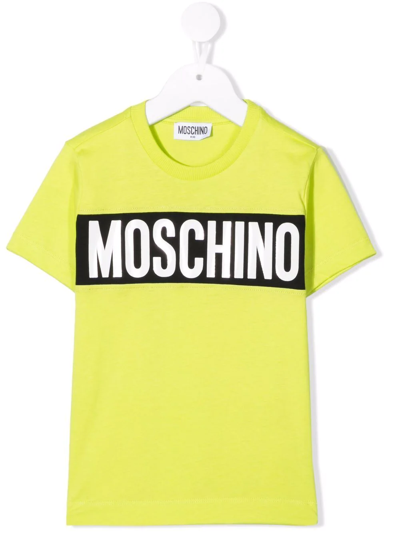 Moschino Kids' Logo-print T-shirt In Green