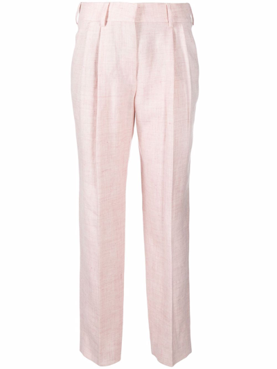 Blazé Milano High-rise Tapered Trousers In Pink