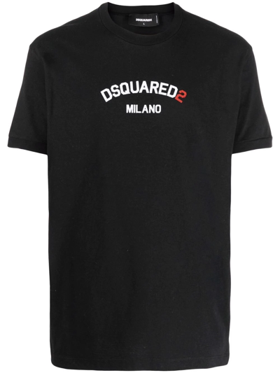 Dsquared2 Logo-print Short-sleeve T-shirt In Black