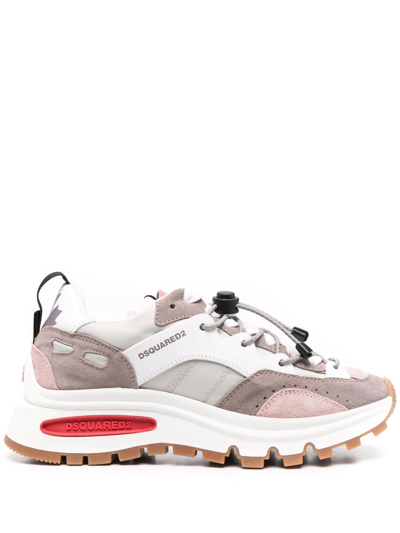 Dsquared2 Toggle-fastening Colour-block Trainers In Pink