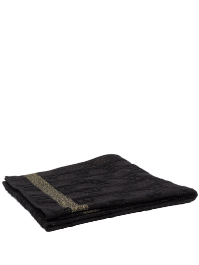 Balmain Logo-monogram Towel In Black