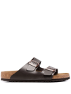 Birkenstock Arizona Pelle Smooth Sandal In Brown