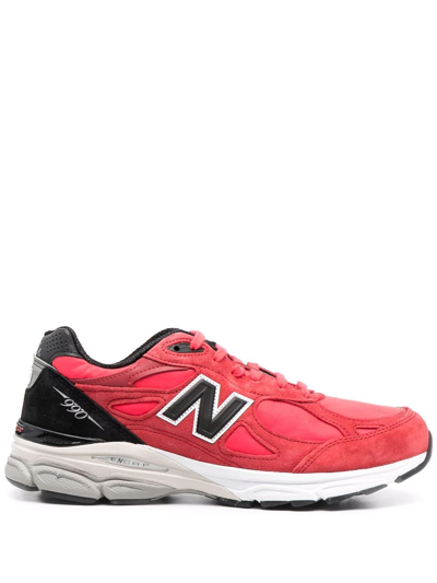 New Balance Red Made In Usa 990v3 Low Top Sneakers In Red/black