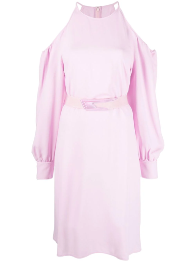 Stella Mccartney Off-shoulder Mid-length Dress In Purple