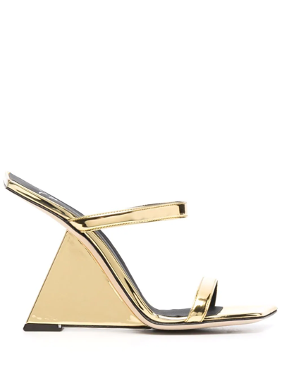 Giuseppe Zanotti Lilii Borea Wedge Sandals In Gold