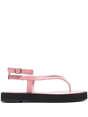 BY FAR CECE GRAINED-LEATHER SANDALS