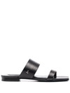 Patrizia Pepe Insect-plaque Leather Sandals In Black