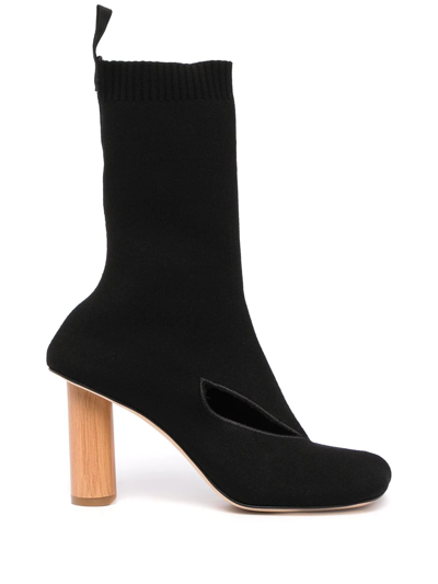 A.w.a.k.e. Carla Split Toe Boots In Black