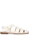 Gabriela Hearst Lynn Leather Fisherman Sandals In Off-white