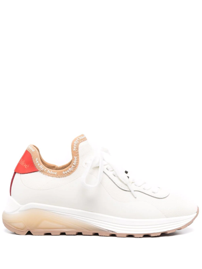 See By Chloé Brett Leather-trimmed Trainers In White
