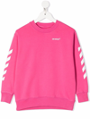 Off-white Pink Sweatshirt With White Print In Pink