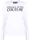Versace Jeans Couture Logo-print Cotton Sweatshirt In White