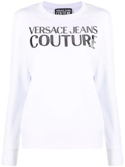 Versace Jeans Couture Logo印花卫衣 In White