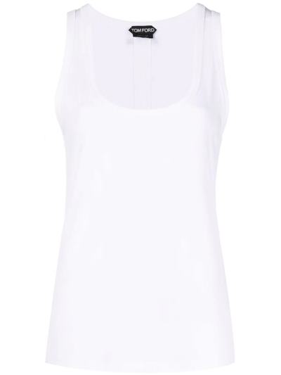 Tom Ford Micro Costa Jersey Tank Top In White