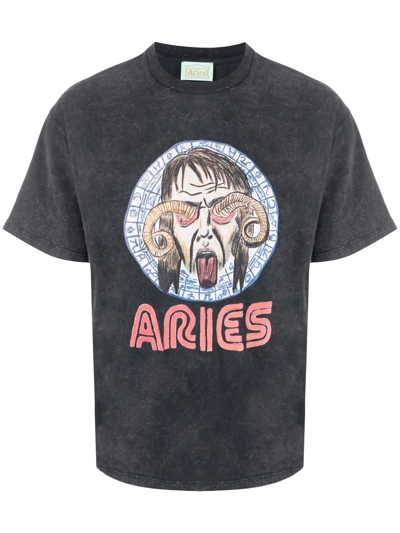 Aries Astrology For Aliens Graphic-print T-shirt In Black