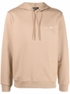 Apc Logo-print Cotton-jersey Hoodie In Beige