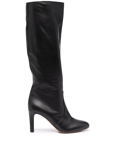 Bally Knee-high Leather Boots In Black