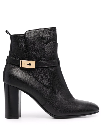 Bally High-heel Leather Boots In Black