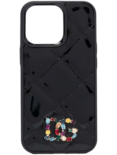 Dolce & Gabbana Logo Iphone 13 Pro Case In Black