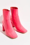 Jeffrey Campbell Candy Land Ankle Boots In Pink Patent