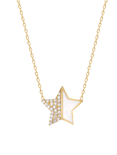 Gabi Rielle Women's Color Forward 14k Yellow Gold Vermeil & Crystal Star Pendant Necklace