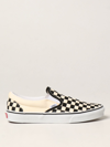 Vans Women's Classic Checkerboard Slip-on Sneaker In Black/off White, Women's At Urban Outfitters In Black