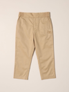 BURBERRY COTTON TWILL CHINO trousers WITH MONOGRAM,C75794022