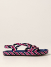 Isabel Marant Erol Cotton Toe-post Sandals In Fuchsia
