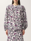 Isabel Marant Brunille Floral Silk-blend Blouse In Ecru