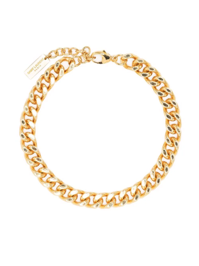Saint Laurent Medium Curb Chain Bracelet In Oro