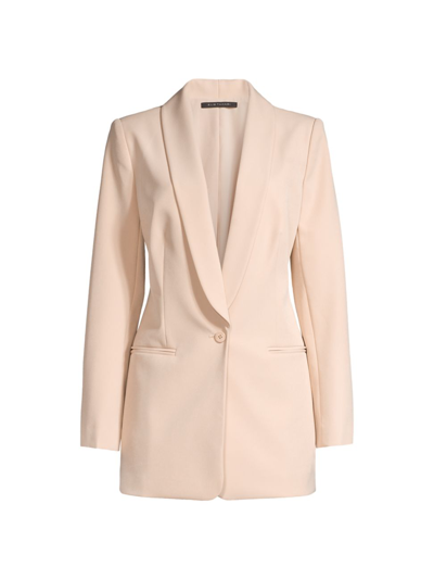 Elie Tahari Crepe Shawl-collar Blazer In Fawn