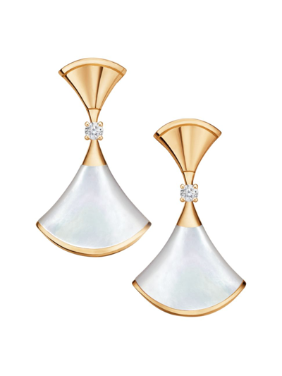 Bvlgari Women's Divas' Dream 18k Yellow Gold, Mother-of-pearl, & Diamond Drop Earrings