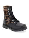 FENDI KID'S FF PRINT BIKER BOOTS