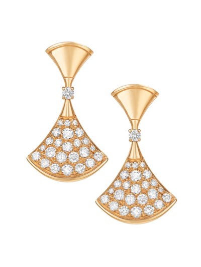 Bvlgari Women's Divas' Dream 18k Yellow Gold & Diamond Drop Earrings