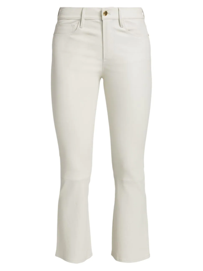 Frame Le Bardot High-rise Flared Jeans In Ivory