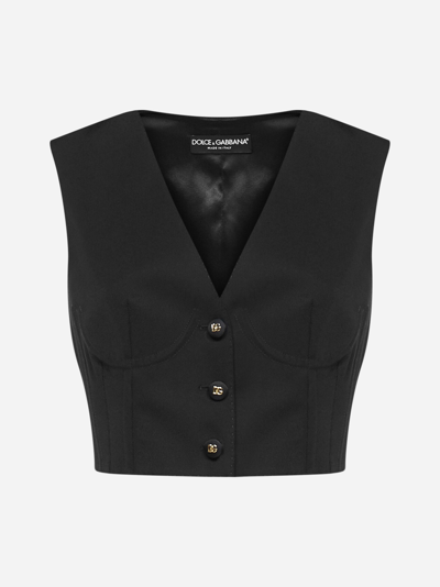 Dolce & Gabbana Wool And Silk Blend Vest