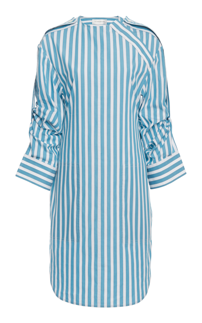 Victoria Beckham Women's Cotton Mini Shirt Dress In Stripe