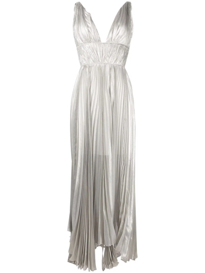 Maria Lucia Hohan V-neck Sleeveless Dress In Silber