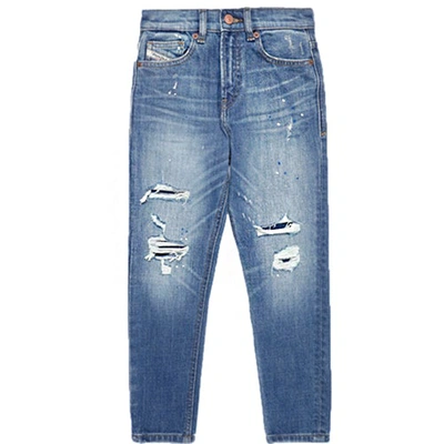 Diesel Kids' D-vider-j Jeans In Blue