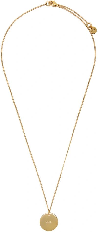 A.p.c. Gold Eloi Necklace In Raa Or