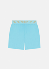 Versace Greca Border Boardshorts In Blue