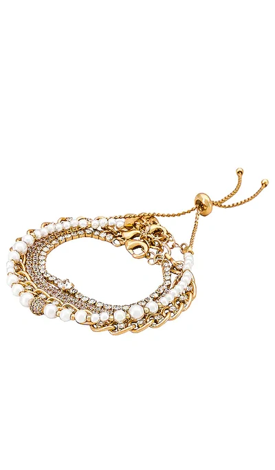 Ettika Chain Bracelet Set In Gold