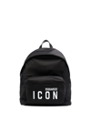 Dsquared2 Be Icon Black Backpack In Schwarz