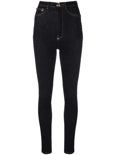 Philipp Plein Super High Waist Jeggings In Blau
