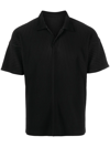 Issey Miyake Black Basics Polo Shirt In Schwarz